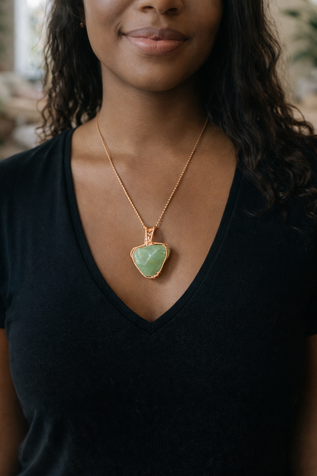 Rachael Rose™ Green Aventurine Statement Pendant