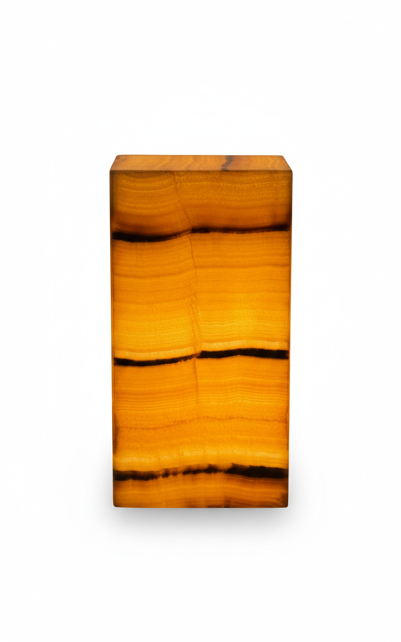 Hu3 Matter™ Sandstone Glow Box — Natural Lamp (With Lid / Open Top)