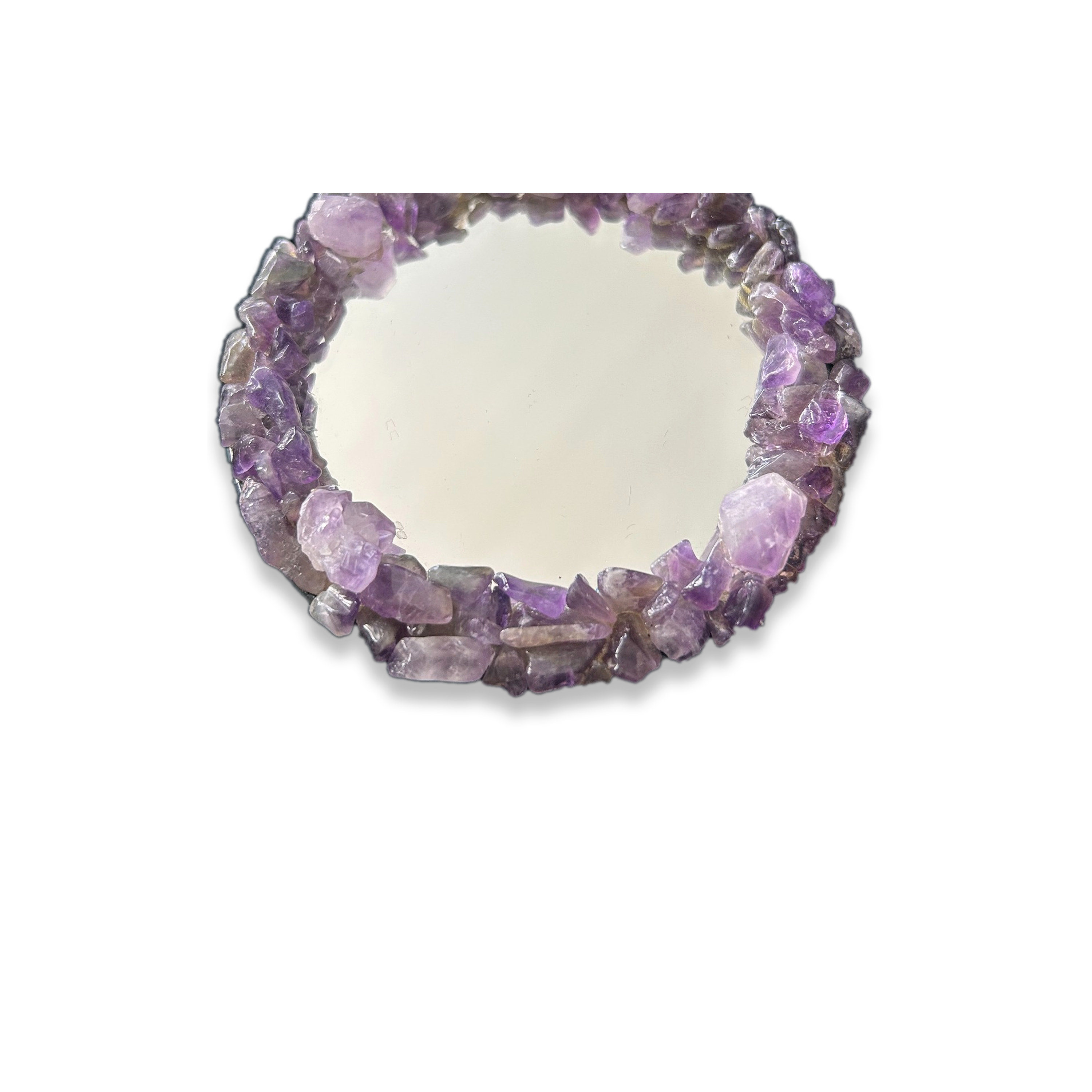 Hu3 Matter™ Amethyst Crystal Mirrored Coaster (Handmade)