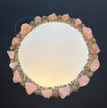 Hu3 Matter™ Rose Quartz, Amethyst, Peridot Aura Mirror — Crystal-Trimmed Wall Mirror